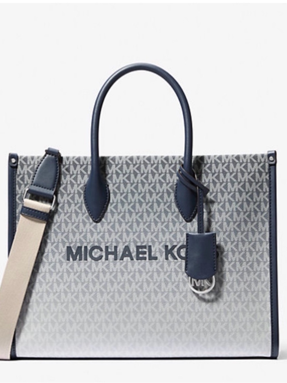 NWT Michael Kors Mirella Medium Ombré Logo Tote Bag - Picture 2 of 7